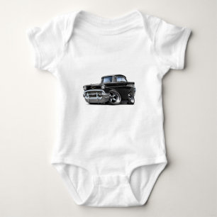 Body Para Bebê Hot rod 1957 preto de Chevy Belair