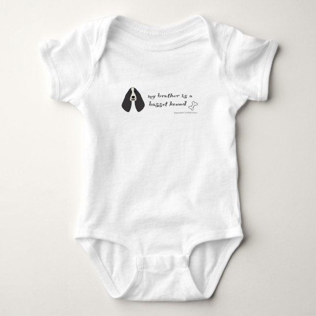 Body Para Bebê hound basset (Frente)