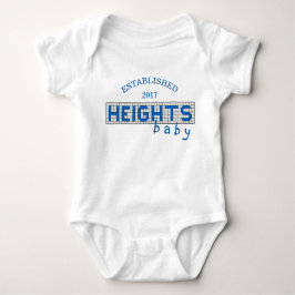Body Para Bebê Houston Heights Personalizado - Azulejo Azul e Bra