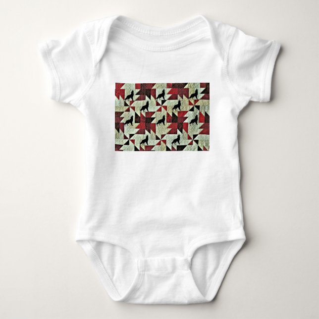 Body Para Bebê Howling Wolf Quilt (Frente)