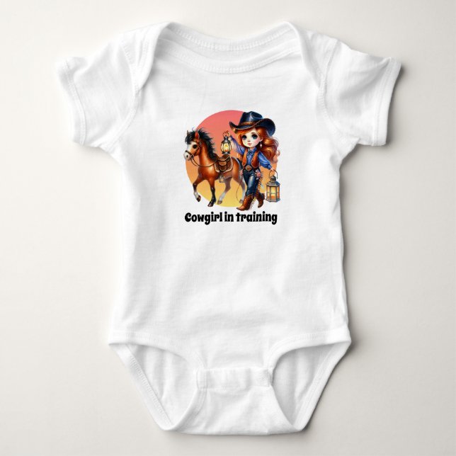 Body Para Bebê https://www.zazzle.com/cowgirl_fofa_ (Frente)