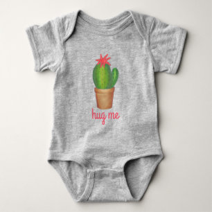 Body Para Bebê HUG ME Green Cactus Cactos Engraçado
