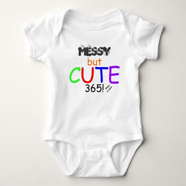Body Para Bebê Humor de Bebê Bagunçado Mas Fofo (Frente)