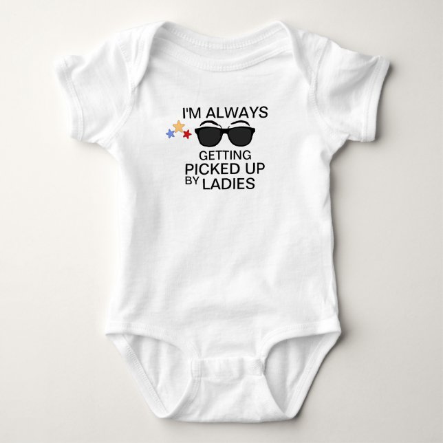 Body Para Bebê Humor de Bebê - Bodysuit de Jersey para Bebê (Frente)