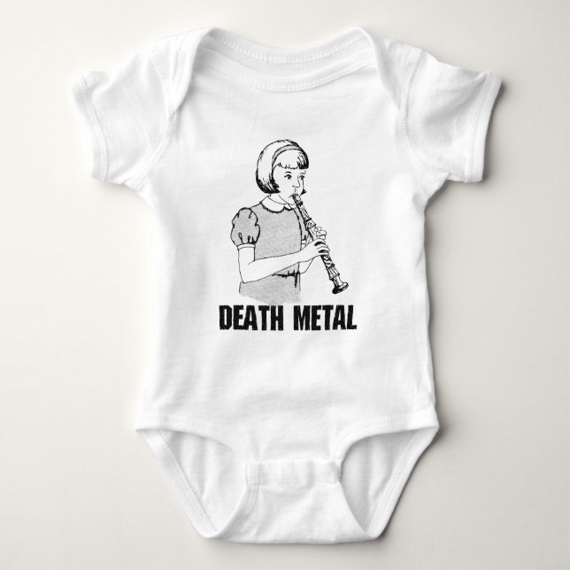 Body Para Bebê Humor engraçado do metal pesado do gênero da (Frente)
