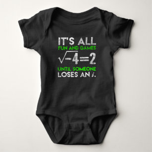 Body Para Bebê Humor Imaginário da Equação Número Imaginário da M