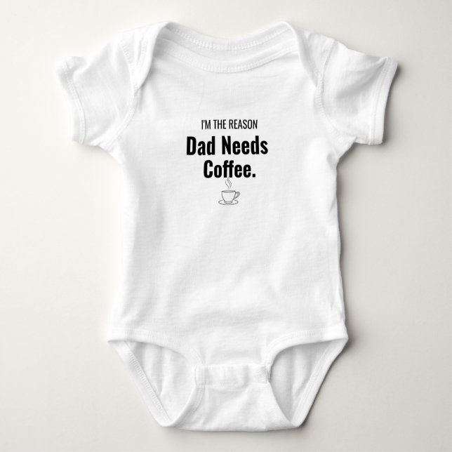 Body Para Bebê Humorous Baby Bodysuit | New Dad Gift (Frente)