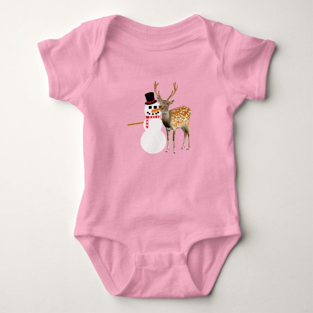 Body Para Bebê Hungry Deer Bodysuit  (Frente)