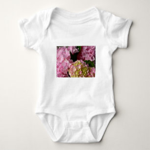 Body Para Bebê Hydrangeas Rosa e Cream
