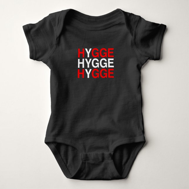 Body Para Bebê HYGGE Danish Flag (Frente)