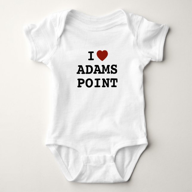 Body Para Bebê I heart Adams Point T-Shirt (Frente)