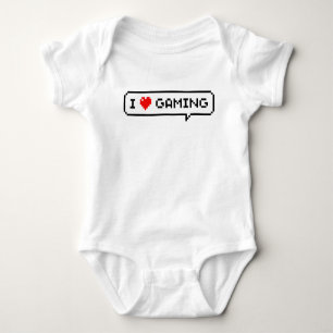 Body Para Bebê I Heart Gaming I Love Gaming Simple Pixel Art