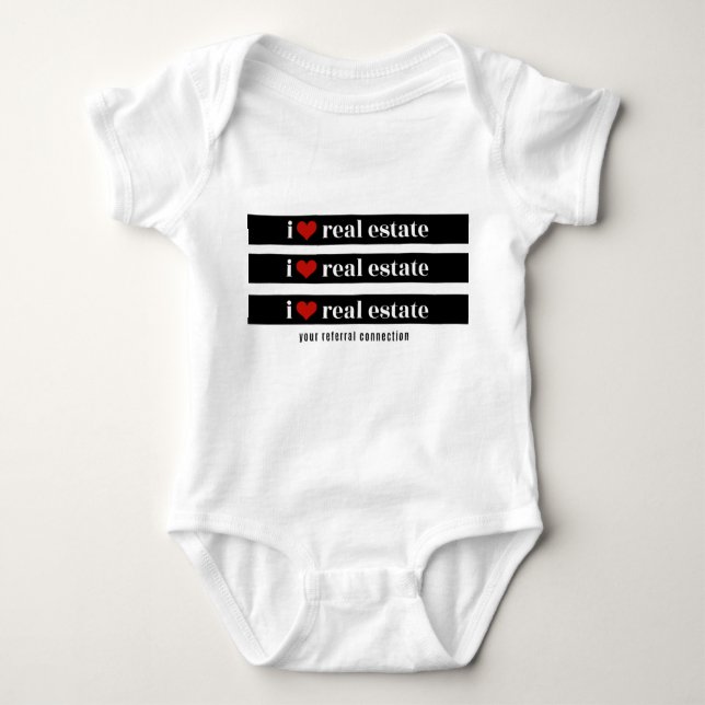 Body Para Bebê "I Heart Imóveis Estate" Baby Onsie (Frente)