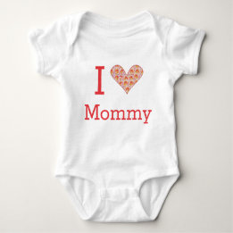 Body Para Bebê I Heart Love Mamãe T-Shirts