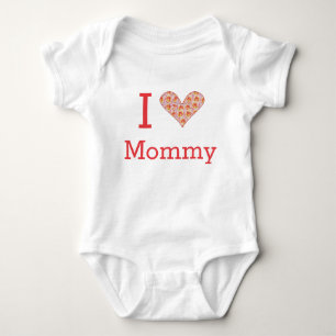 Body Para Bebê I Heart Love Mamãe T-Shirts