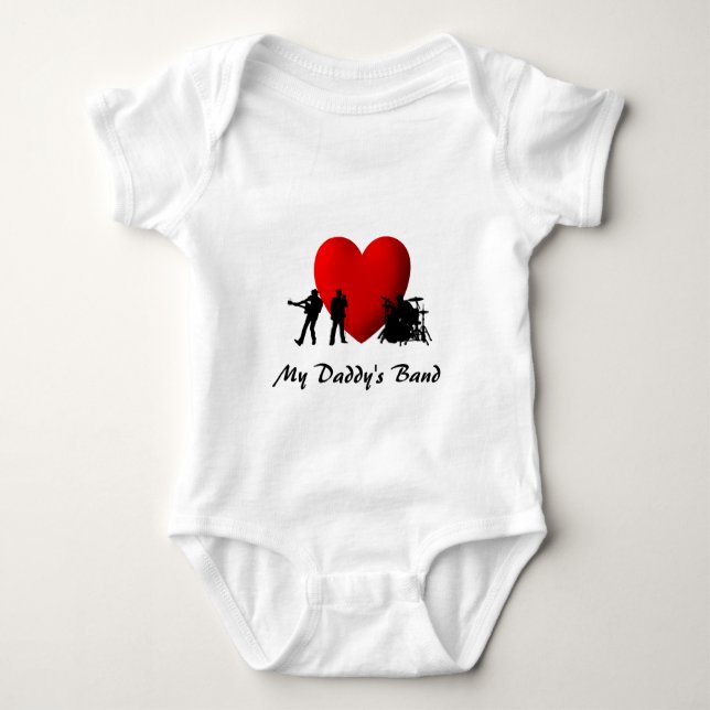 Body Para Bebê I Heart Rock & Roll Baby Bodyfit (Frente)