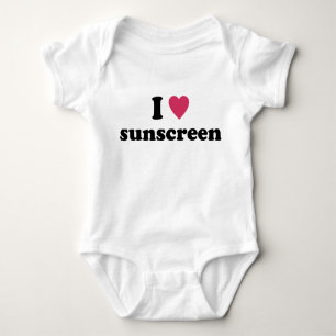 Body Para Bebê I Heart Sunscreen Baby