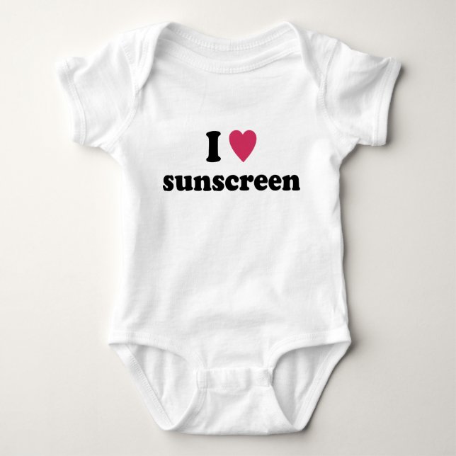 Body Para Bebê I Heart Sunscreen Baby (Frente)