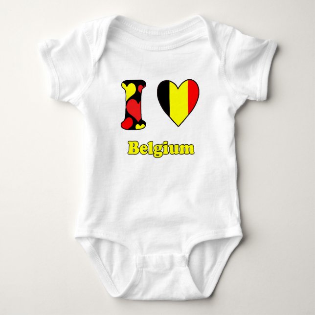 Body Para Bebê I love Belgium (Frente)