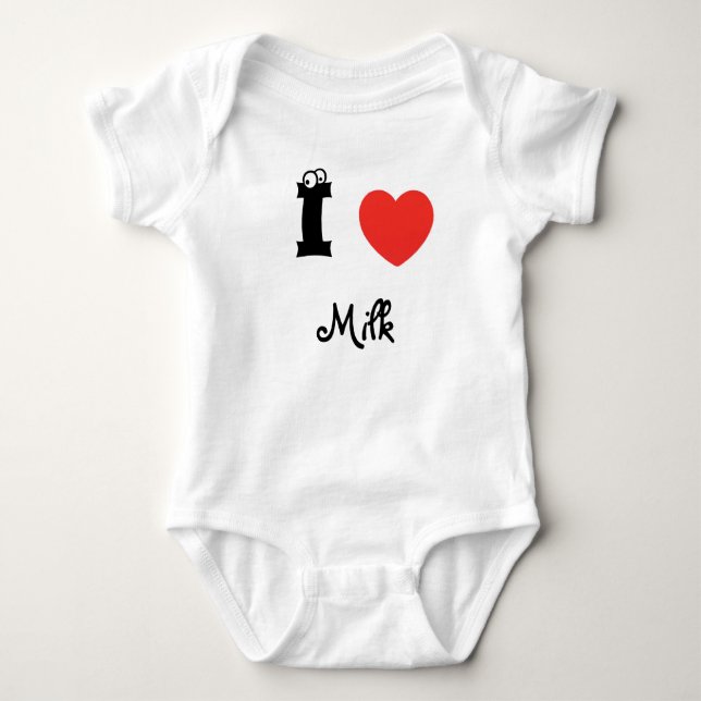 Body Para Bebê I love milk romper (Frente)