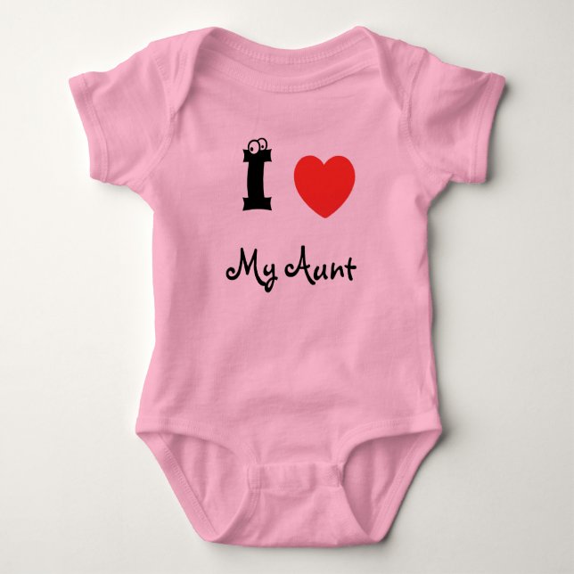 Body Para Bebê I love my aunt romper. (Frente)