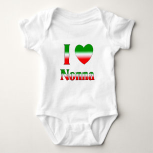 Body Para Bebê I Love Nonna (Avó Italiana)