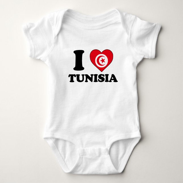 Body Para Bebê I love Tunisia (Frente)