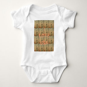 Body Para Bebê I Love USA