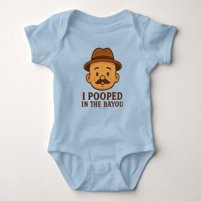 Body Para Bebê I Pooped In The Bayou - T-Shirt (Frente)