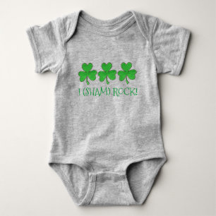 Body Para Bebê I (Sham) Rock Lucky Irish Green Shamrock Clover