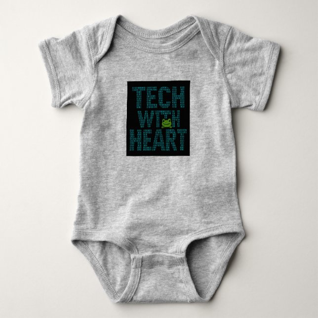 Body Para Bebê IA: Tecnologia Com Coração Sapo  (Frente)