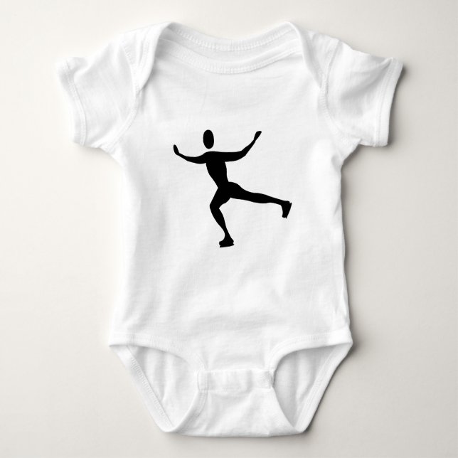 Body Para Bebê Ice Skating - Black (Frente)