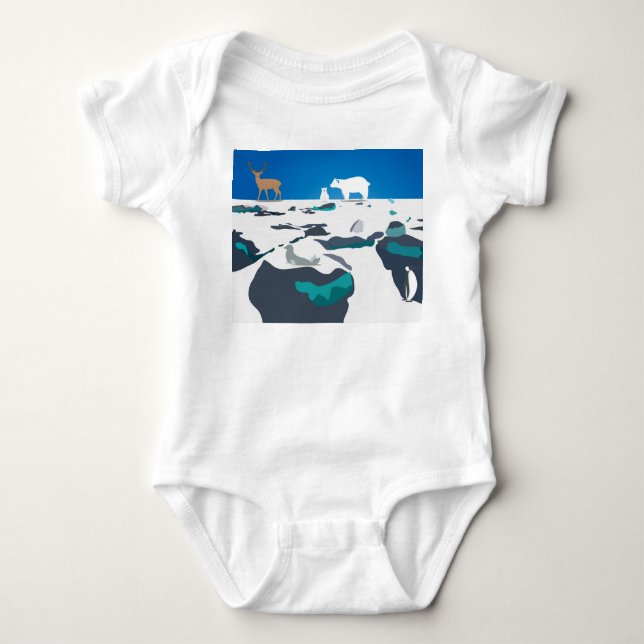 Body Para Bebê Icebergs ao sol (Frente)