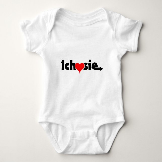 Body Para Bebê Ich liebe sie (Frente)