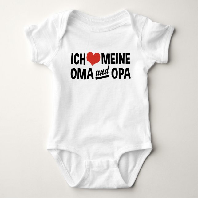 Body Para Bebê Ich Meine Oma Und Opa (Frente)