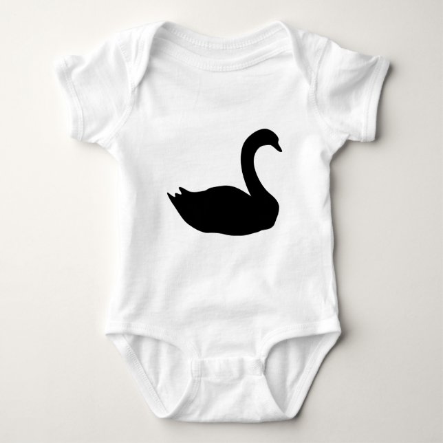 Body Para Bebê ícone da cisne preta (Frente)