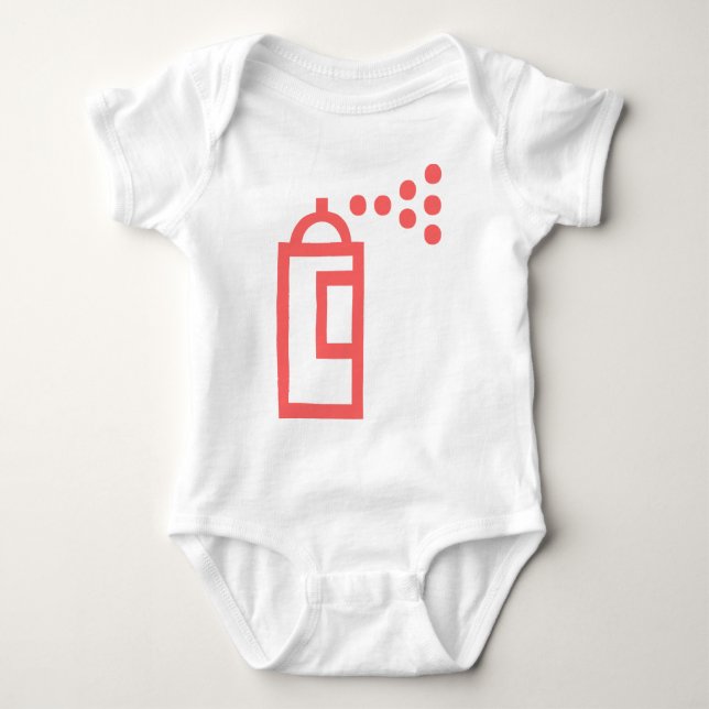 Body Para Bebê Ícone de Lata de Spray (Frente)