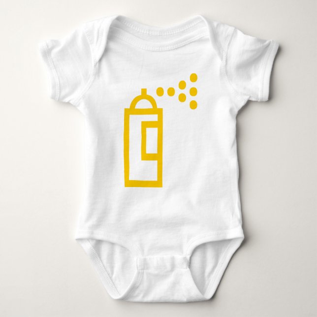 Body Para Bebê Ícone de Lata de Spray (Frente)