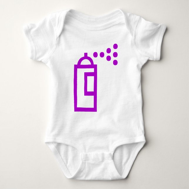 Body Para Bebê Ícone de Lata de Spray (Frente)