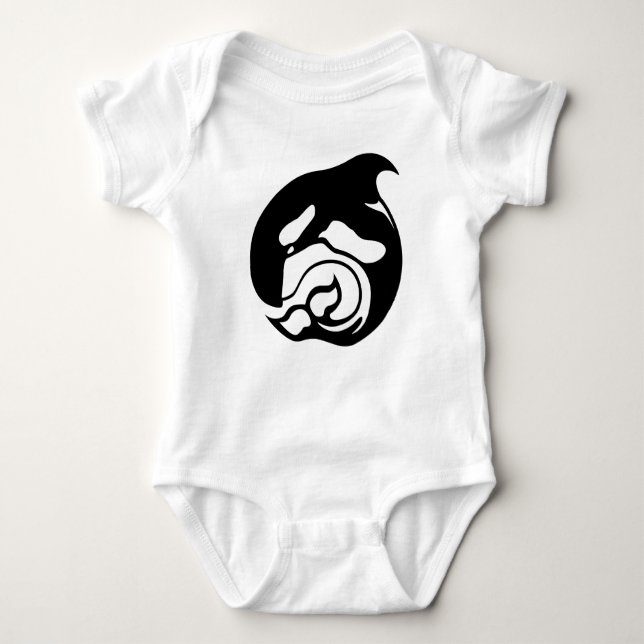 Body Para Bebê ícone orca (Frente)