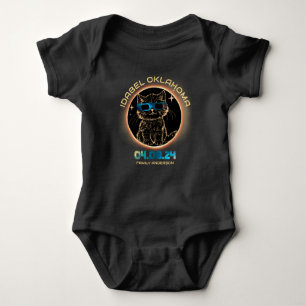 Body Para Bebê Idabel Oklahoma Total Solar Eclipse 2024 Cat Lover