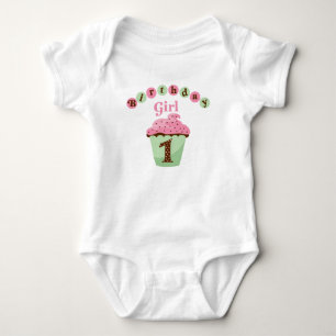 Body Para Bebê Idade 1 da menina do aniversário