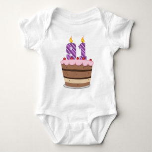 Body Para Bebê Idade 91 no bolo de aniversário