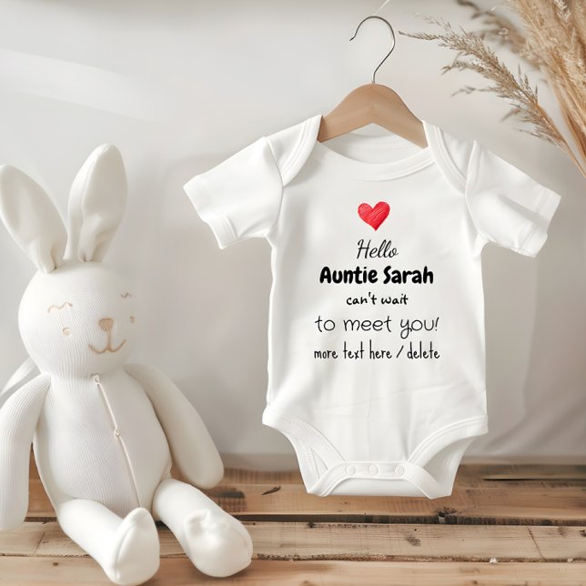 Body Para Bebê Ideia de Anúncio de Gravidez, Futuro(a) Tio(a),   (Future aunt baby bodysuit, pregnancy announcement idea)