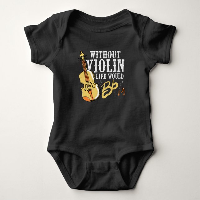 Body Para Bebê Ideia do presente do violinista para o instrumento (Frente)