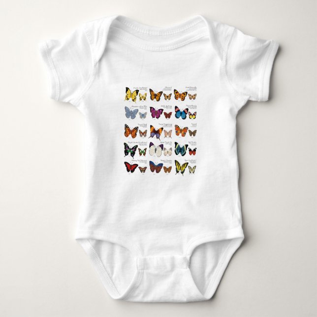Body Para Bebê Identificação da borboleta (Frente)