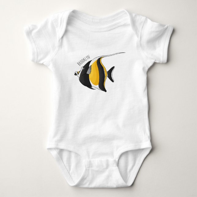 Body Para Bebê Idiota de desenho animado (Frente)