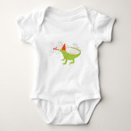 Body Para Bebê Iguana Lizard Partilhando Animais Tendo uma Festa