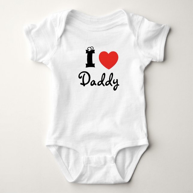 Body Para Bebê Ik houd van papa romper (Frente)