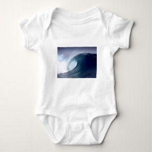 Body Para Bebê Ilha tropical surfando da onda do oceano azul